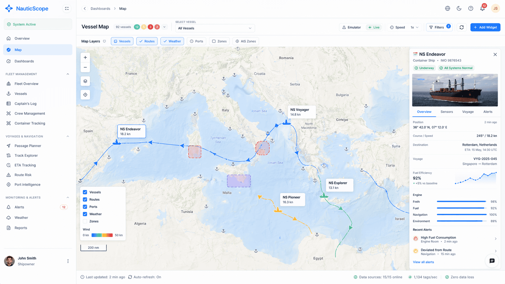 NauticScope - Maritime Analytics Platform preview